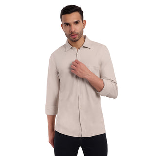 Men Beige Collared Formal Shirt