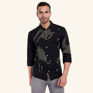 Men Black Collared Formal Shirt