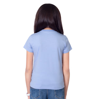 Girls Fresh Sky Round Neck T-Shirt