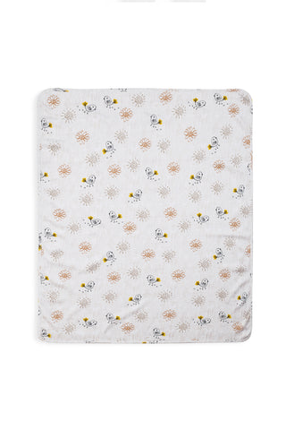 ONE SKY INFANT WHITE AOP PRINTED BLANKET