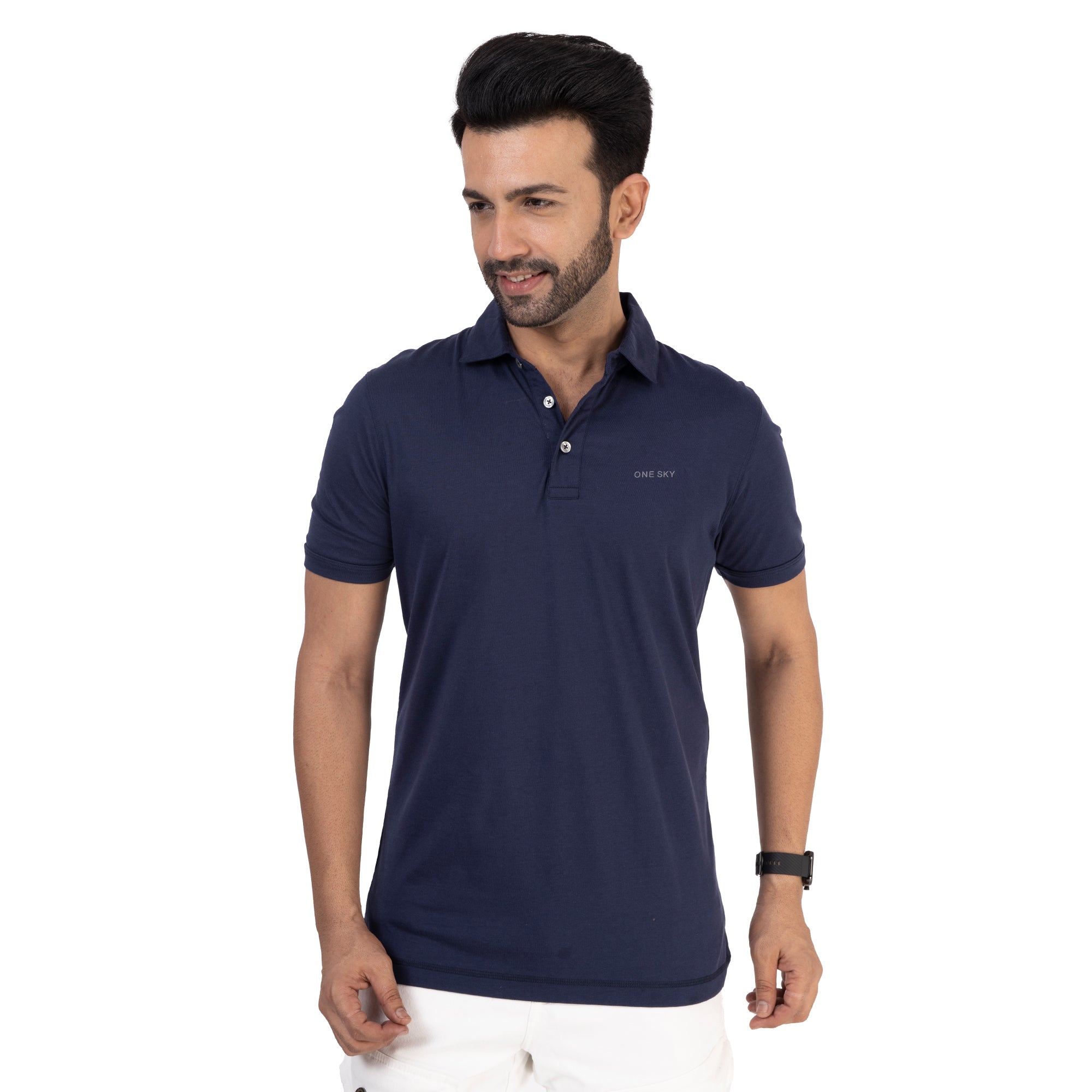 Men Midnight Blue Polo T-Shirt