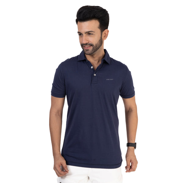 Men Midnight Blue Polo T-Shirt
