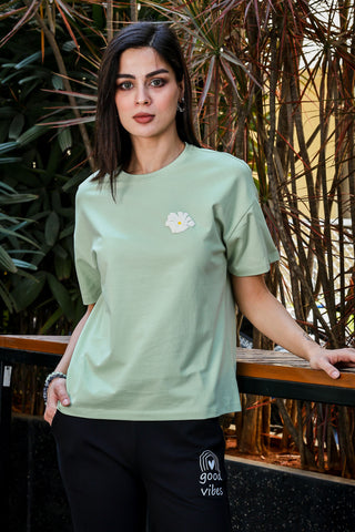 Women’s Printed Cotton T-Shirt | Typography Design | 100% Cotton | Round Neck | Short Sleeves | Pull-On Style | Casual Wear | Machine Washable