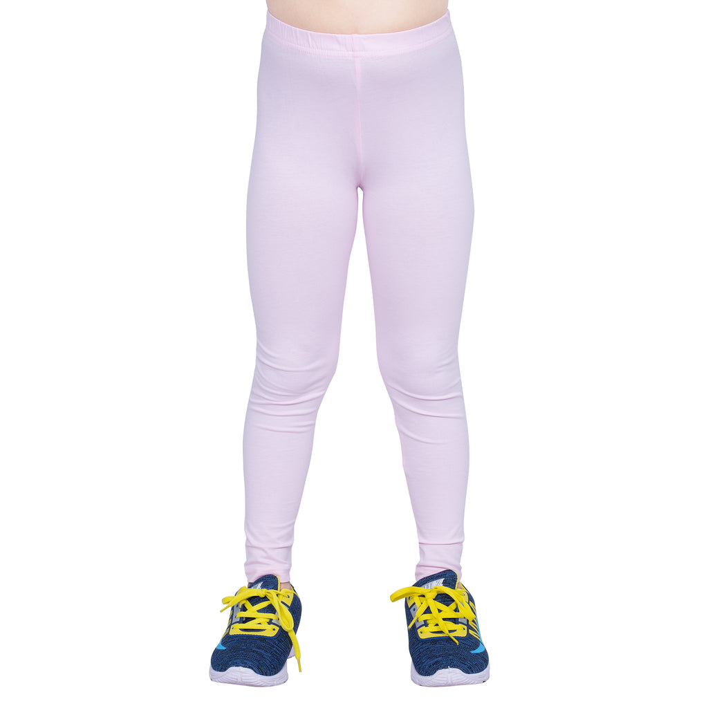 Girls Baby Pink Regular Legging