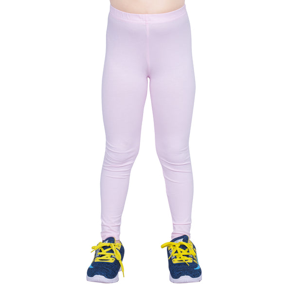 Girls Baby Pink Regular Legging