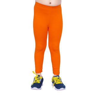 Girls Dark Orange Regular Legging