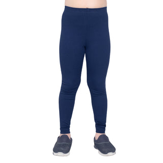 GIRLS NAVY LONG LENGTH LEGGING