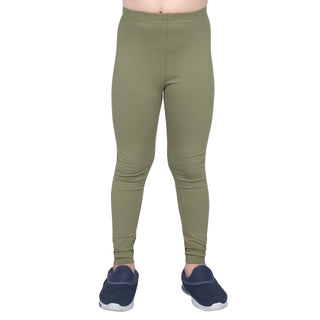 Girls Olive Regular Legging