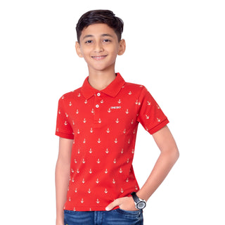 Boys Classic Red Polo T-Shirt