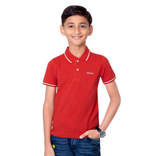 Boys Classic Red Tipping Polo T-Shirt