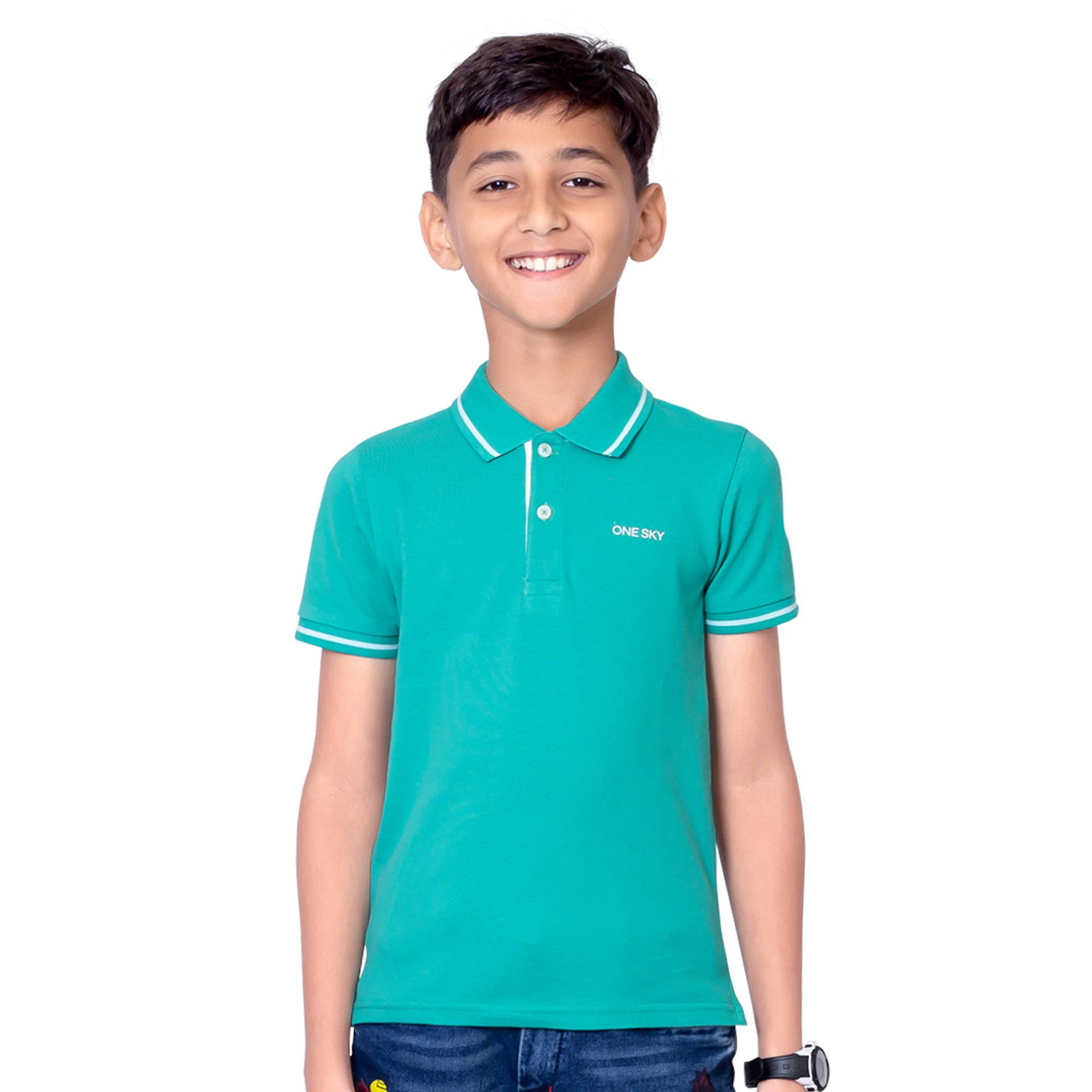Boys Jade Tipping Polo T-Shirt