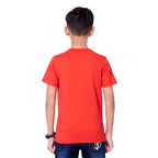 Boys Classic Red Round Neck T-Shirt