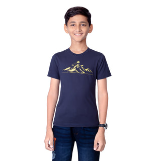 Boys Navy Round Neck T-Shirt