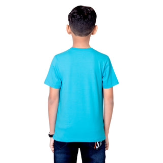 Boys Scuba Blue Round Neck T-Shirt