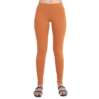 Women Rust Breathable Long Length Legging