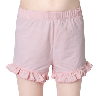 Girls Light Pink Casual Shorts