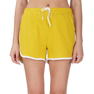 Women Dull Lemon Yoga Shorts