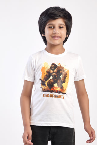 BOYS ROUND NECK WHITE T SHIRT