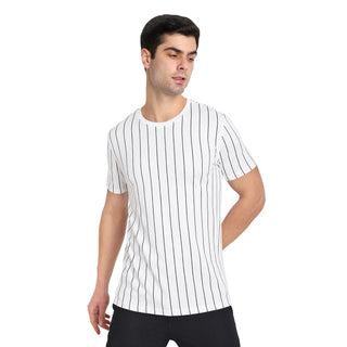 Men White Regular Fit Summer T-Shirt