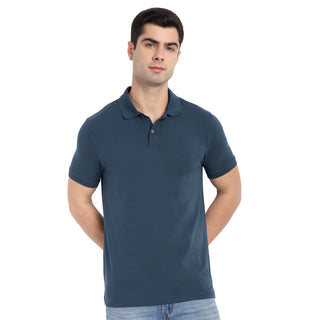 Men Dark Teal Polo T-Shirt