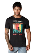 MEN ROUND NECK BLACK BEAUTY PRINTED T SHIRT