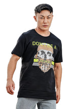 MEN ROUND NECK BLACK BEAUTY PRINTED T SHIRT