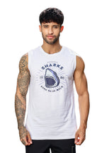 WHITE COLOR MEN SLEEVELESS T SHIRT