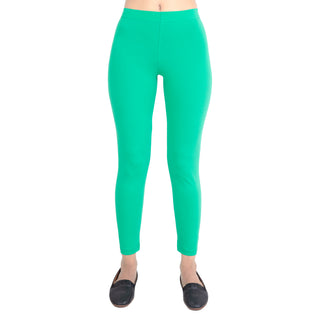 Women Spot Green Ankle Length Legging