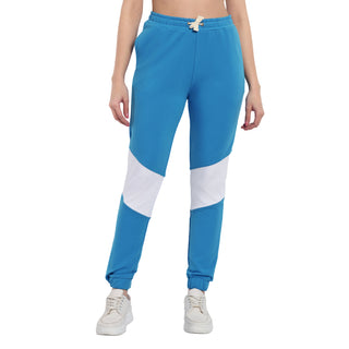 Women Royal Blue Cotton Joggers