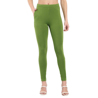 Women Green Regular Legging