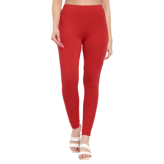 Women Crimson Regular Legging