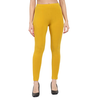 Women Mustard Regular Legging