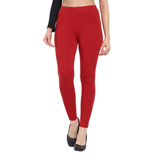 WOMENS RED 2 REGULAR LENGTH POCKET LEGGING