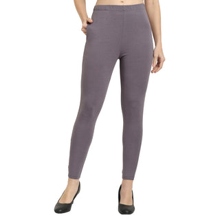 Women ST-Shirtl Grey Ankle Length Legging