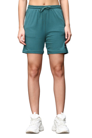 WOMEN MALLARD GREEN SOLID BURMUDA