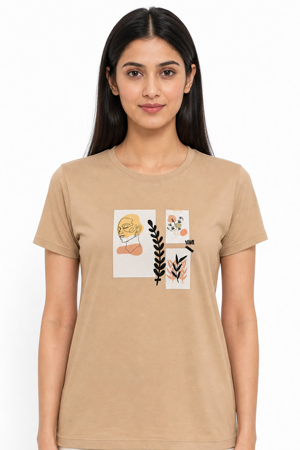 LIGHT SKIN WOMEN HALF SLEEVE TSHIRT