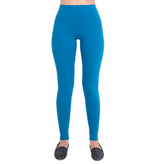 Women Teal Breathable Long Length Legging