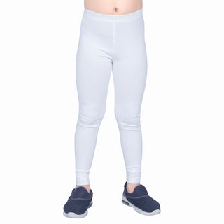 Girls White Regular Legging