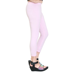 Girls Baby Pink Ankle Length Legging