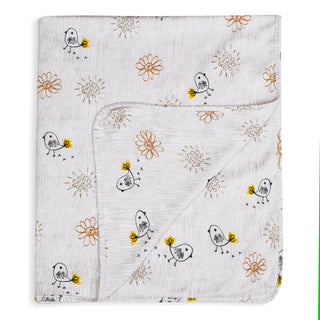 BABY BLANKET BIRDS & FLOWER PRINT (06-12 MONTHS)