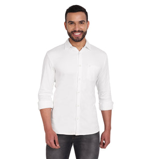 Men White Collared Formal Shirt