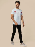 Men's Tiger Print Pure Cotton Round Neck T-Shirt