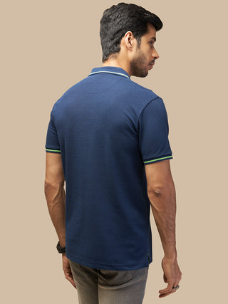 MENS NAVY COTTON POLO TSHIRT