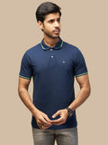 MENS NAVY COTTON POLO TSHIRT