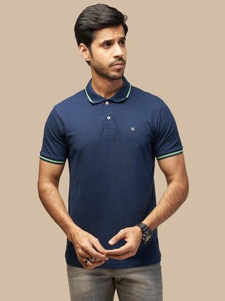 MENS NAVY COTTON POLO TSHIRT