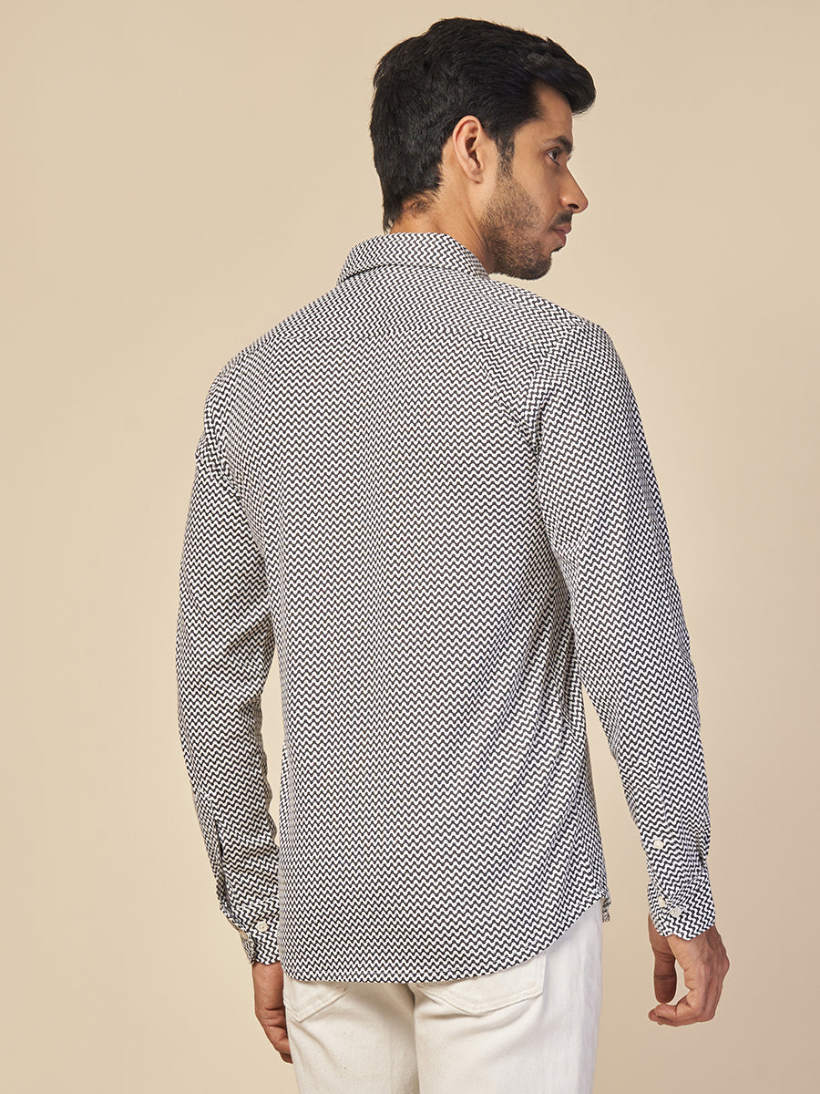 Men Elephant Long Sleeve Button Up Shirt