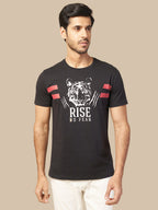 Men's Tiger Print Pure Cotton Round Neck T-Shirt