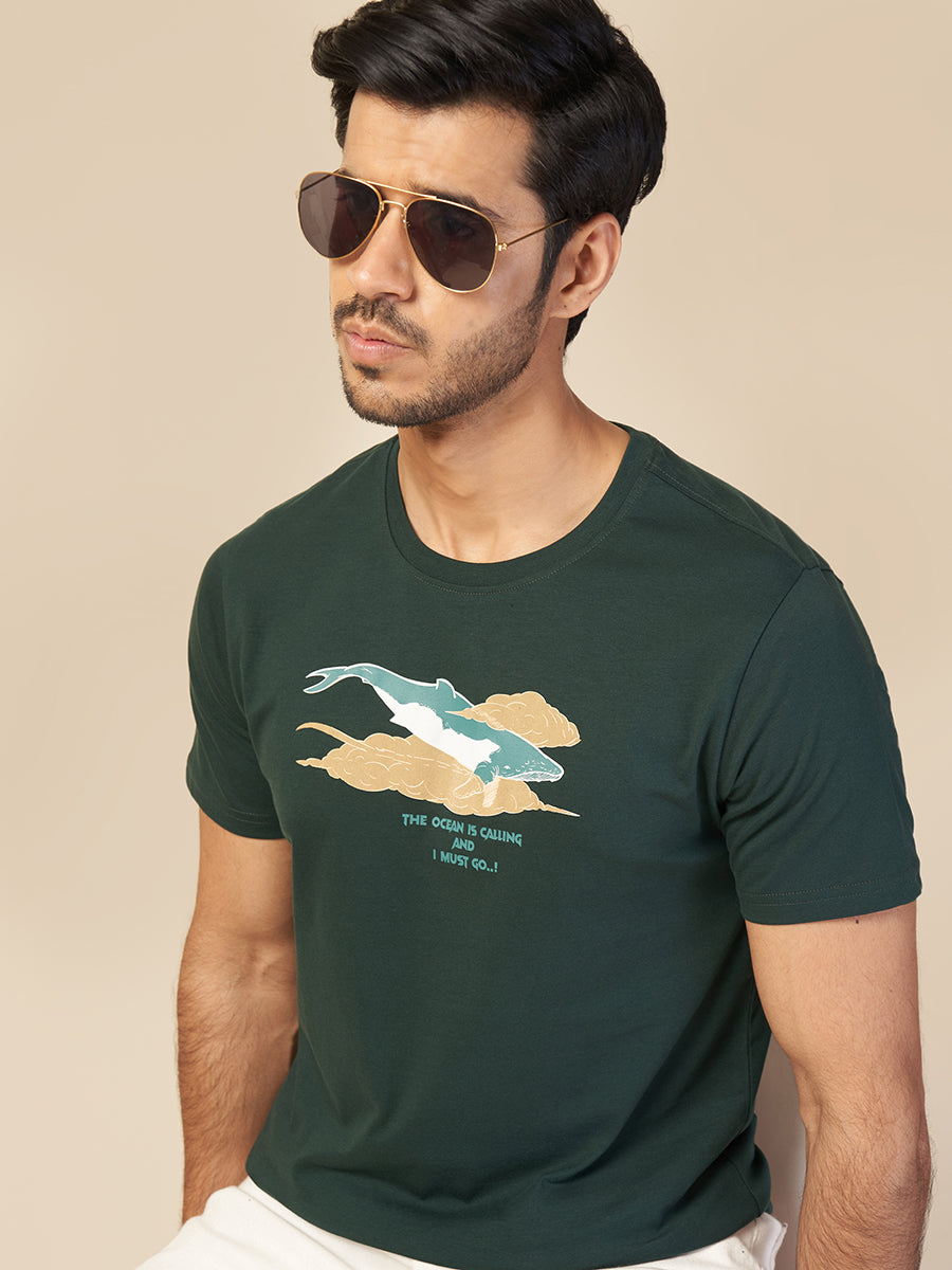 MENS PRINTED ROUND NECK TSHIRT