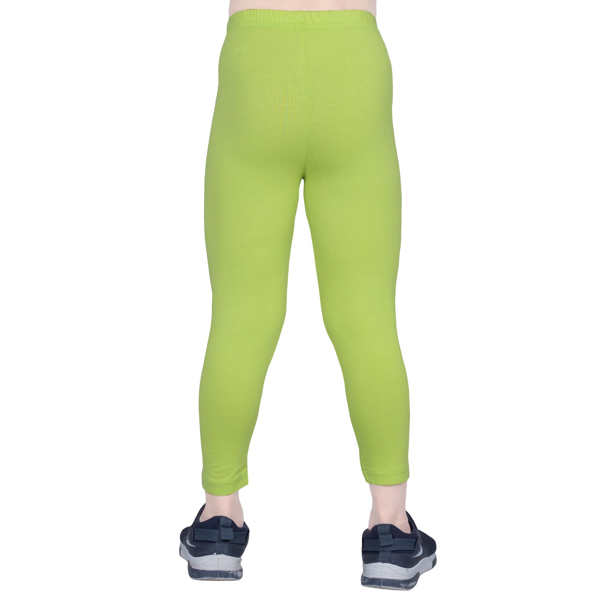 Girls Acid Green Ankle Length Legging
