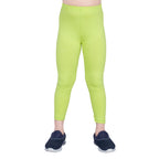 Girls Acid Green Ankle Length Legging